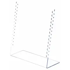 Plymor Clear Acrylic Necklace Display Stand With Side Hooks, 10.625" W x 4" D x 11.75" H
