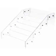 Plymor Clear Acrylic 3-Level Forward-Tilt Card Display Rack