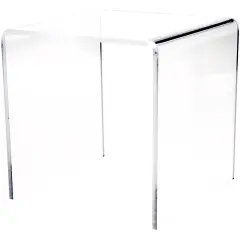 Plymor Clear Acrylic Square Display Riser, 6" H x 6" W x 6" D (3/16" thick)