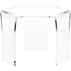 Plymor Clear Acrylic Tri-Leg (6 Sided) Display Riser, 6.25" H x 8.75" W x 7.5" D