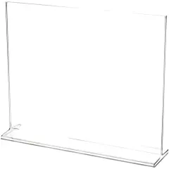Plymor Clear Acrylic Sign Display / Literature Holder (Top-Load), 11" W x 8.5" H
