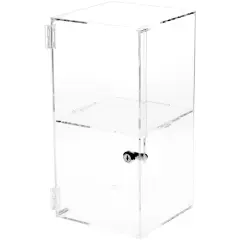 Plymor Clear Acrylic Square Locking Display Case, 1 Shelf