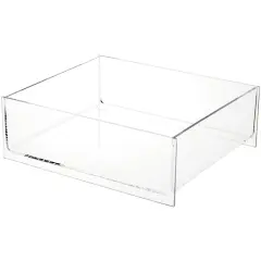 Plymor Clear Acrylic Rectangular Open Top Merchandise Display Tray, 7.5" W x 8.5" D x 2.75" H