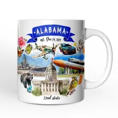 Artistic Alabama State Themes and Landmarks Mug