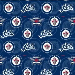 NHL Licensed Winnipeg Jets Tone on Tone 1199-JETS Cotton Fabric by the Yard
