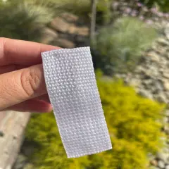 White 1&rdquo; Polypropylene Webbing (by the yard)