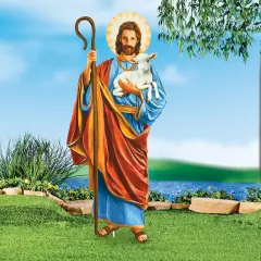 Collections Etc Good Shepherd 2-Foot Outdoor Garden Stake Decoration