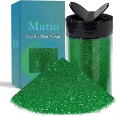 Ultra Fine Glitter Powder , 7.8oz/ 220g Green Craft Resin Glitter