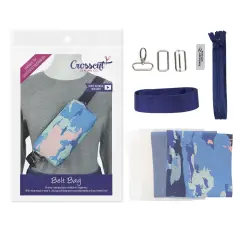 Crosscut Sewing Co.&reg; Belt Bag Sewing Project Kit - Beginner Friendly DIY Sewing Kit Abstract cloud