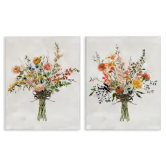 Stupell Industries Fresh Cut Tied Floral Bouquet 2 pc Canvas Wall Art Set Design by Carol Robinson