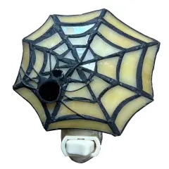 Spider Web Stained Glass Night Light - Tiffany Style - Perfect for Any Room