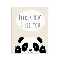 Stupell Industries Peek-a-Boo Panda Bear Wall Plaque Design by Chen Alyesh
