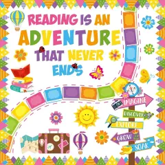 55 Pcs Reading Bulletin Board Set