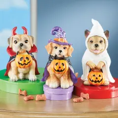 Collections Etc Halloween Trick-or-Treat Dog Sitters - Set of 3