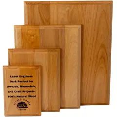 Genuine Red Alder Wood Plaque Blank, 3/4 Inch Thick Award and Craft Plaque
