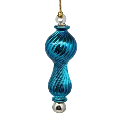 Shiny and Cute Egyptian Glass - Twisted Hourglass - Blue