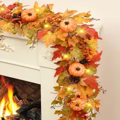 Fall Decor - 5.9 FT Fall Garland for Mantle