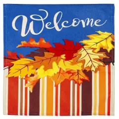 Cascading Leaves Garden Flag 2 Sided Welcome
