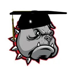 Bulldog Mascot Graduation Edible Cake or Cupcake Topper fit 1/4 sheet cake or larger