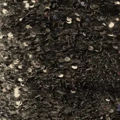 1 Yard Sequins Embroidered Stretch Velvet Rodeo Fabric Black