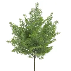 21" Iced Glitter Cedar Bush &ndash; 5-Stem Faux Greenery for Holiday Decor-85258