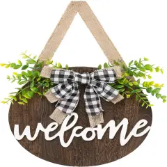 Welcome Sign for Front Door Decor 12'' Farmhouse