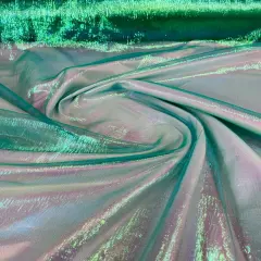 1 Yard Crush Iridescent Organza Fabric Lightweight Sheer Nylon Acrylic for Decor Costumes 44/45 Inch Width Green