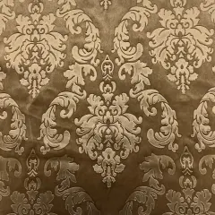 1 Yard Damask Embossed Velvet Fabric for Upholstery Drapery Decor Crafts Costumes Projects 55 Inches Width Beige
