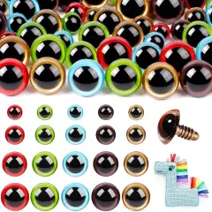 160pcs Safety Eyes for Amigurumi with Washers 10/12/16/18mm