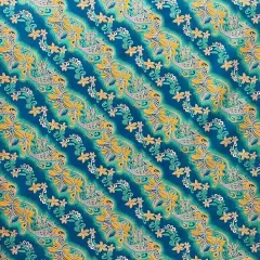 1 Yard Diagonal Tiare Lei Fabrication, 100% Polyester Fabric, 36in L x 45in W Turquoise