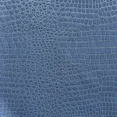 1 Yard Faux Crocodile Vinyl Fabric For Upholstery Handbags Wallets Crafts 54 Inch Width Denim Blue