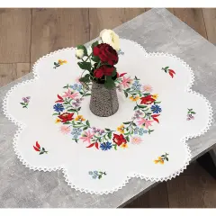 VervacoCountry House Shaped Topper Stamped Embroidery Kit Multi