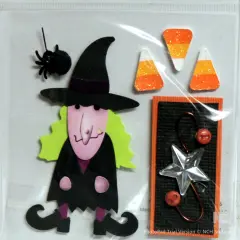 Designer Halloween Witch Dimensional Stickers