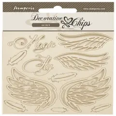 Stamperia Decorative Chips 5.5"X5.5"-Wonderland Wings