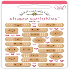 Doodlebug Sprinkles Adhesive Enamel Shapes-All Better