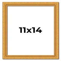 11x14 Museum-Quality Picture Frame with UV-Resistant Acrylic & Acid-Free Backing, Available in 4 Finishes - Gold, Silver, Bronze, and Black