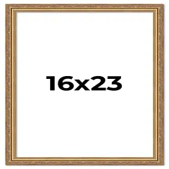 16x23 Museum-Quality Picture Frame with UV-Resistant Acrylic & Acid-Free Backing, Available in 4 Finishes - Gold, Silver, Bronze, and Black