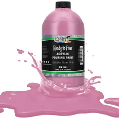 Pouring Masters Bubble Gum Pink Ready to Pour Acrylic Pouring Paint - Premium 32-Ounce Pre-Mixed Fluid Acrylic Paint - Fluid Art Supplies for Canvas, Wood, Paper, Tile & Rocks