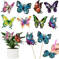 8 Pcs Butterfly Diamond Art Kits for Adults