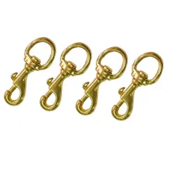 Swivel Hook Brass Base Heavy 2 Inches Long x 5/8 Inch Loop