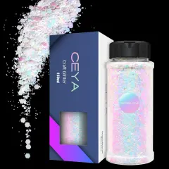 Chameleon Chunky Glitter, 3.5oz/ 100g Flamingo Opal Color Shift Craft Glitter Powder Color Changing Iridescent Flake Sequin for Epoxy Resin, Nail, Tumbler, Phone Case, Party Decor, Jewelry Making