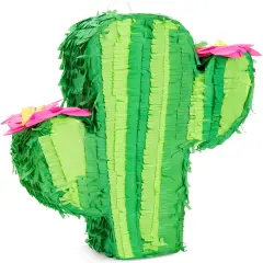 Cactus Pinata for Kids Birthday, Baby Shower, Cinco de Mayo, Mexican Fiesta Party Decorations (Small, 16.5 x 11.5 x 3 In)