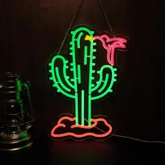 Cactus Neon Sign Night Light for Summer Bar, Club, Bedroom, Hotel, Pub, Cafe, Wedding, Birthday Party Gifts
