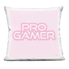 Stupell Industries Pastel Pink Pro Gamer Decorative Printed Pillow design by Yass Naffas Designs, 18 x 7 x 18