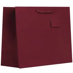 Pack/6: Burgundy Matte Gift Bag - 12-1/2 x 5 x 10"