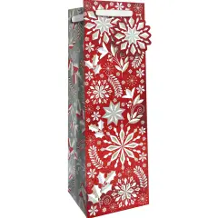 Pack/6: Merriment Red Wine Bag - 4-1/2 x 4-1/2 x 14"