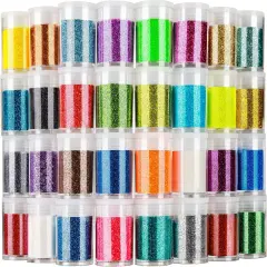 Set of 32 Colors Fine Glitter for Resin