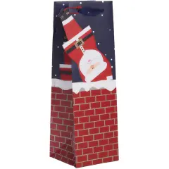Pack/6: Santa's List Wine Bag - 4-1/2 x 4-1/2 x 14"