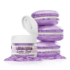 Bakell - Purple Purple Luster Dust (4g, 1x Jar) Edible Vegan Dust & Paint for Baking, Desserts and Beverages