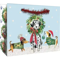 Pack/6: Dashing Dogs Gift Bag - 5 x 2 x 4"